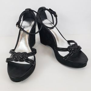Coach Kinsey Black Wedges Size 7.5